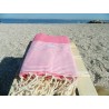 fouta nid abeille rose